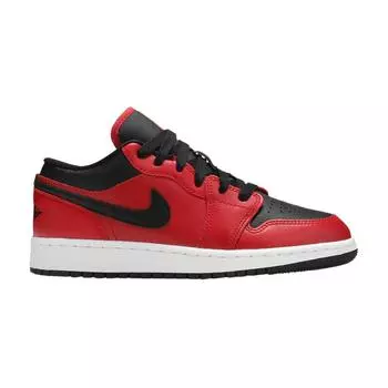 Детские кроссовки Air Jordan 1 Low GS Reverse Bred Gym-Red White Black 553560-605 36.5