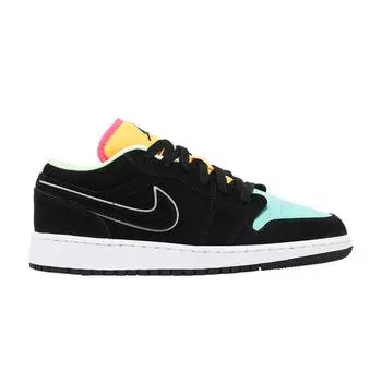 Кроссовки Air Jordan 1 Low SE GS Aurora Green Black Laser-Orange CV9844-013