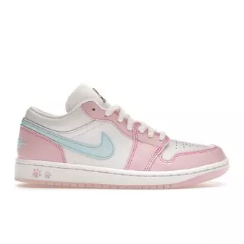 Кроссовки Air Jordan 1 Low SE Paw Print женские розовые белые розовые-пена HM3706-141