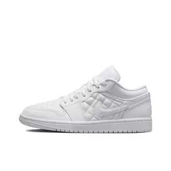 кроссовки Air Jordan 1 Low Triple White Quilted Women s DB6480-100