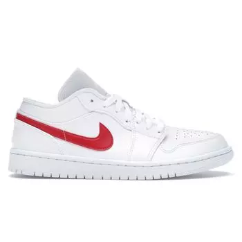 Кроссовки Air Jordan 1 Low University красные женские белые AO9944-161