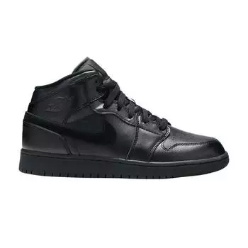 Кроссовки Air Jordan 1 Mid GS Deep Black Kids 554725-090