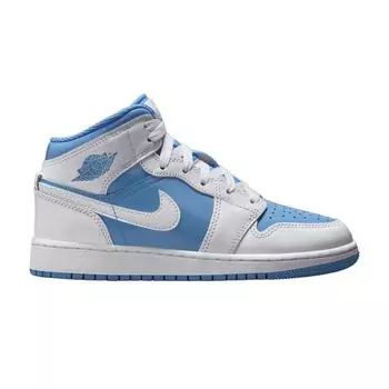 Кроссовки Air Jordan 1 Mid GS Legend Blue Kids белые FZ3933-114 38.5