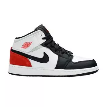 Кроссовки Air Jordan 1 Mid GS Red Mint Бирюзовые BQ6931-100