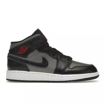 Кроссовки Air Jordan 1 Mid GS Shadow Kids Серый Черный Particle-Grey 554725-096 35.5