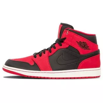 Кроссовки Air Jordan 1 Mid Gym Красные Черные Мужские 554724-005
