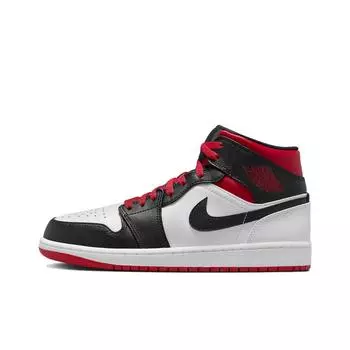 кроссовки Air Jordan 1 Mid Gym Red Black Toe DQ8426-106
