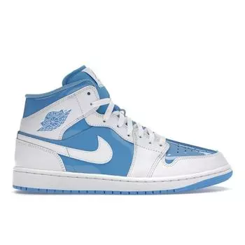 Кроссовки Air Jordan 1 Mid Legend Blue Unisex белые FZ2142-114 42.5