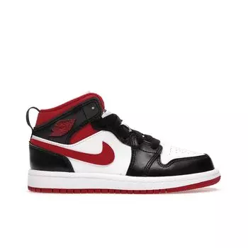 Кроссовки Air Jordan 1 Mid PS Black Gym Red Детские Белые 640734-122 29.5