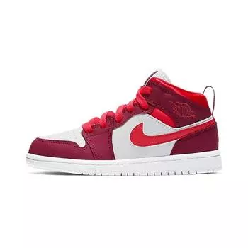 Кроссовки Air Jordan 1 Mid PS True Berry Rush Pink Kids Purple White 640737-661