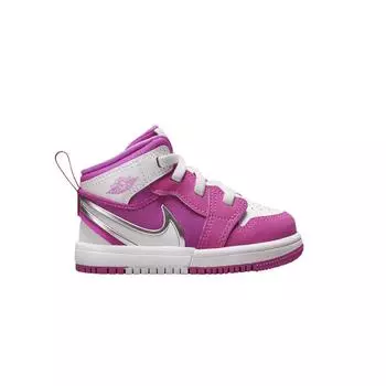 Кроссовки Air Jordan 1 Mid RM EasyOn TD Fire Pink Baby белые FQ1283-601 26