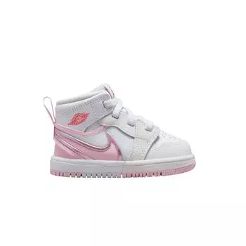 Кроссовки Air Jordan 1 Mid RM EasyOn TD White Pink Foam Baby Fire-Red FQ1283-101 26