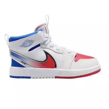 Кроссовки Air Jordan 1 Mid RM EasyOn PS White Racer Blue Red Kids Siren-Red FQ1282-100 28