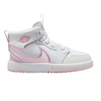 Кроссовки Air Jordan 1 Mid RM EasyOn PS White Pink Foam Kids Fire-Red FQ1282-101 28