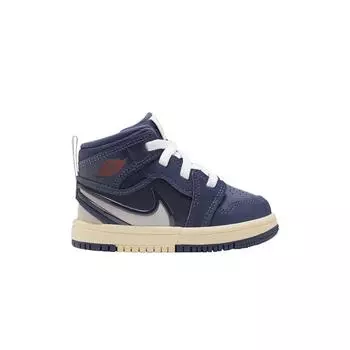 Кроссовки Air Jordan 1 Mid RM EasyOn TD Midnight Navy Baby, синие, Varsity-Red Muslin FQ1283-400 23.5
