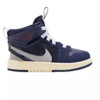 Кроссовки Air Jordan 1 Mid RM EasyOn PS Midnight Navy для детей, синие, Varsity-Red Muslin FQ1282-400 28