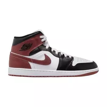 Кроссовки Air Jordan 1 Mid SE Dark Pony Unisex красные белые черные HF3216-102 41