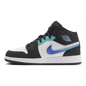 Кроссовки Air Jordan 1 Mid SE GS Formula 23 Pack для детей, цвет черный, белый, Hyper-Jade FQ8095-001