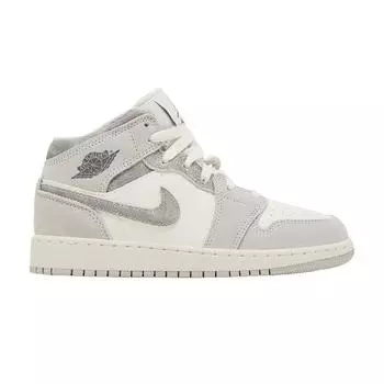 Кроссовки Air Jordan 1 Mid SE GS Neutral Grey Sail Kids Smoke-Grey FQ8088-002 36.5