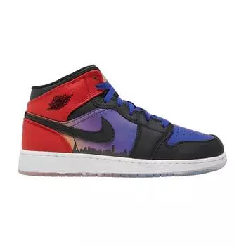 Детские кроссовки Air Jordan 1 Mid SS GS Skyline Blue Concord Black DX4379-400 38