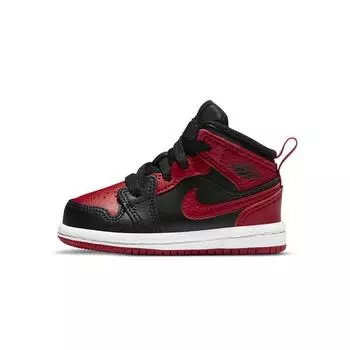 Кроссовки Air Jordan 1 Mid TD Banned Baby Red Black University-Red 640735-074