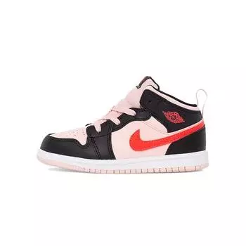 Кроссовки Air Jordan 1 Mid TD Black Pink Crimson Baby Atmography Infrared-23 640735-604 25