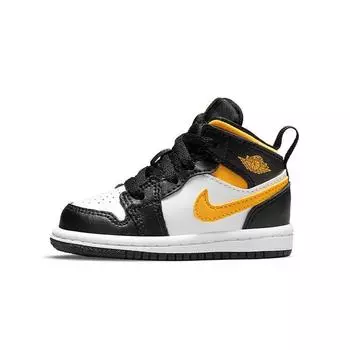 Кроссовки Air Jordan 1 Mid TD Black University Gold Baby White Pollen 640735-177 23.5