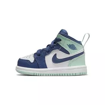 Кроссовки Air Jordan 1 Mid TD Blue Mint Baby Mystic-Navy White Mint-Foam 640735-413 25