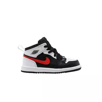 Кроссовки Air Jordan 1 Mid TD Чили Красные Детские Черно-Белые 640735-075 21