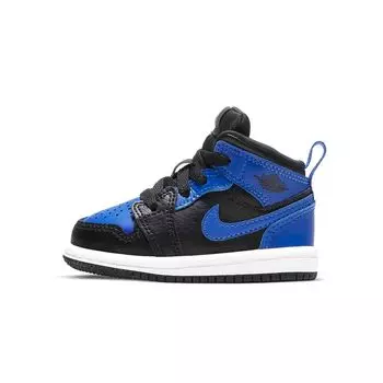 Кроссовки Air Jordan 1 Mid TD Hyper Royal Baby Синий Черный Белый 640735-077 25