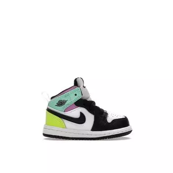 Кроссовки Air Jordan 1 Mid TD Pastel Baby White Volt Green-Glow 640735-175 26