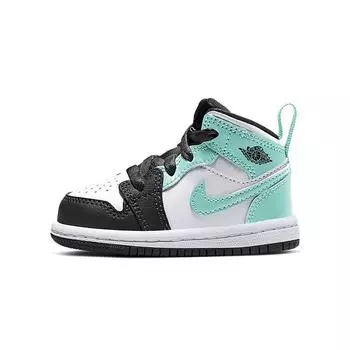 Кроссовки Air Jordan 1 Mid TD Tropical Twist Baby Зеленый Белый Черный 640735-132 22
