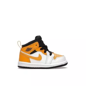 Кроссовки Air Jordan 1 Mid TD University Gold Baby Белый Черный 640735-170 27
