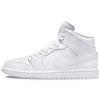 Кроссовки Air Jordan 1 Mid Triple White 554724-136 47.5