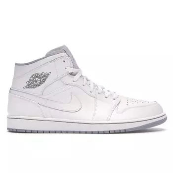 Кроссовки Air Jordan 1 Mid White Wolf Grey Мужские 554724-112