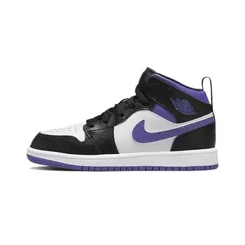 Кроссовки Air Jordan 1 PS Dark Iris Kids Черный Белый 640734-095 35