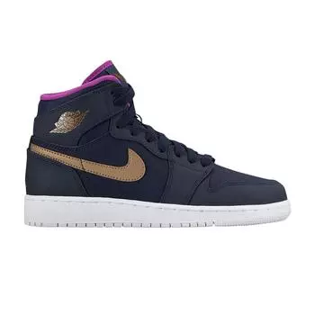 Кроссовки Air Jordan 1 Retro High GG Maya Moore Синие Obsdn Mtlc-Gldn-Tn-White-Vvd-P 332148-428