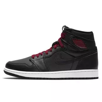 Кроссовки Air Jordan 1 Retro High OG Black Gym Red Unisex Metallic-Silver 555088-060