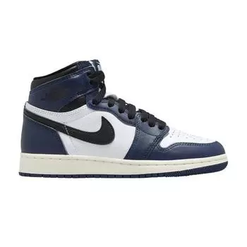 Кроссовки Air Jordan 1 Retro High OG GS Midnight Navy для детей, синие, черные, белые FD1437-401 36