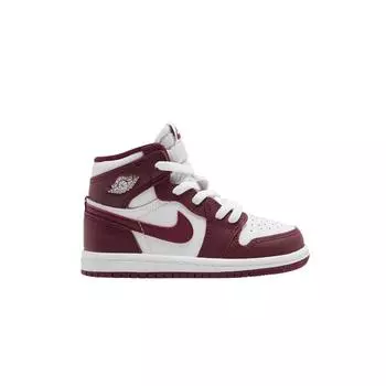 Кроссовки Air Jordan 1 Retro High OG TD Artisanal Red Baby белые Team-Red FD1413-160 19.5