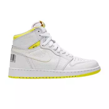 Кроссовки Air Jordan 1 Retro High OG GS First Class Flight Белый Черный-Университет-Красный-Динамический-Желтый 575441-170