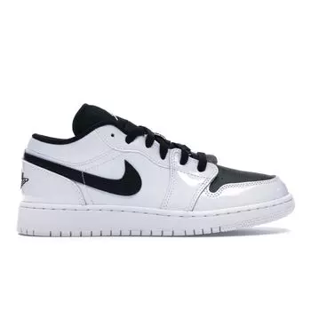 Кроссовки Air Jordan 1 Retro Low GS White Black Kids 553560-103
