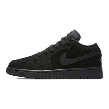 Кроссовки Air Jordan 1 Retro Low GS Triple Black Kids 553560-019