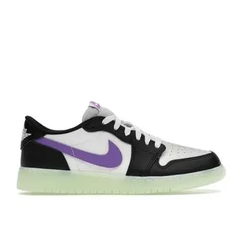 Кроссовки Air Jordan 1 Retro Low OG GS Black Raspberry Kids Volt-Tint HF0410-001 36.5