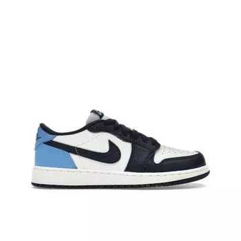 Кроссовки Air Jordan 1 Retro Low OG GS Obsidian UNC Kids, синие, университетские, синие, парус CZ0858-400 36