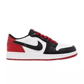 Детские кроссовки Air Jordan 1 Retro Low OG GS Black Toe White Varsity-Red CZ0858-106 38.5