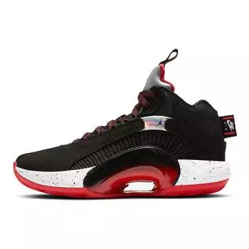 Кроссовки Air Jordan 35 GS Bred Kids черные огненно-красные светоотражающие-серебристые CQ9433-030 40
