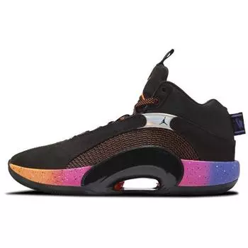 Кроссовки Air Jordan 35 PF Sunset Unisex, черные, полностью оранжевые, гипервиноградные CQ4228-004 36.5