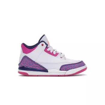 Кроссовки Air Jordan 3 Retro GP Barely Grape Kids Purple Hyper-Crimson Fire-Pink 441141-500