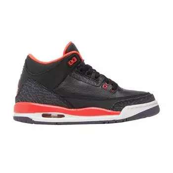 Кроссовки Air Jordan 3 Retro GS Crimson Черные Ярко-Малиновый-Каньон-Фиолетовый 398614-005